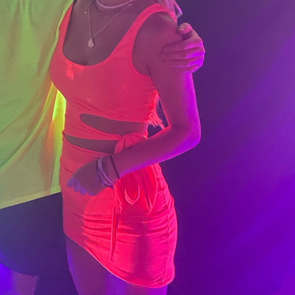 Hot pink body on dress size small